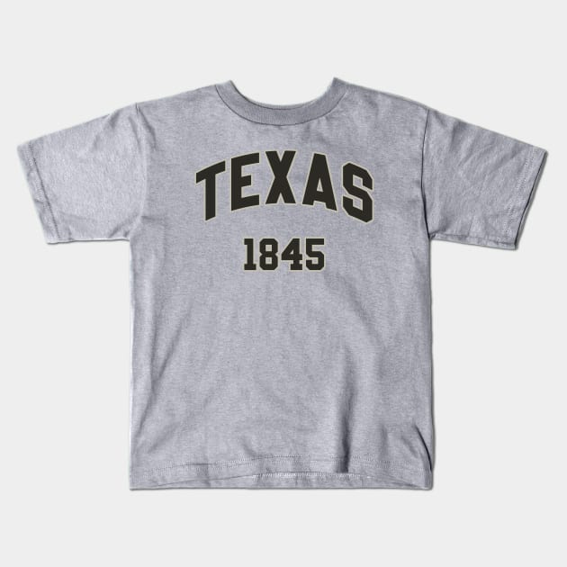 Texas_1845 Kids T-Shirt by anwara